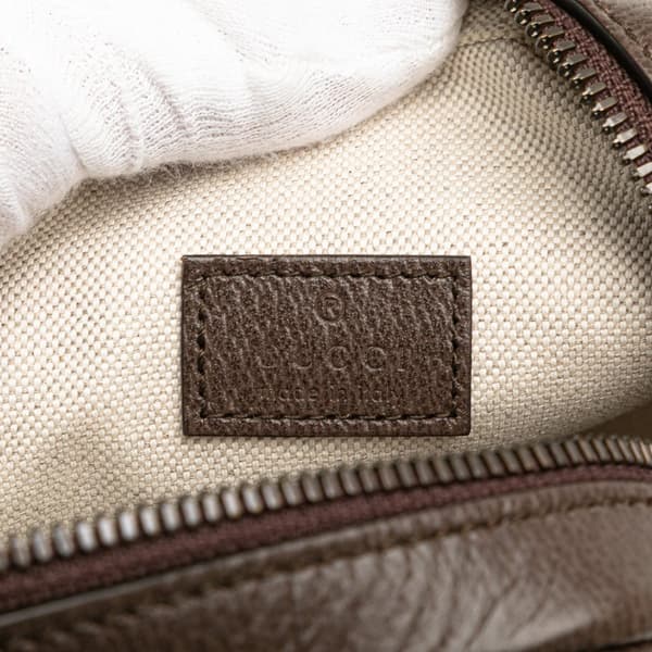 Pre-owned Gucci Mini GG Supreme Ophidia Crossbody Brown