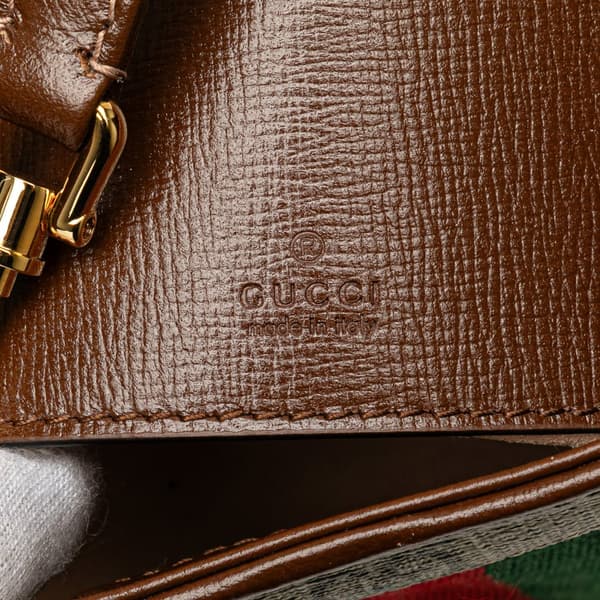 Pre-owned Gucci Mini GG Supreme Jackie 1961 Crossbody Brown