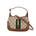 Miniatyrbillede 1 af 10: Pre-owned Gucci Mini GG Supreme Jackie 1961 Crossbody Brown