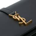 Miniatyrbillede 8 af 10: Pre-owned Saint Laurent Medium Leather Monogram Universite Bag Black