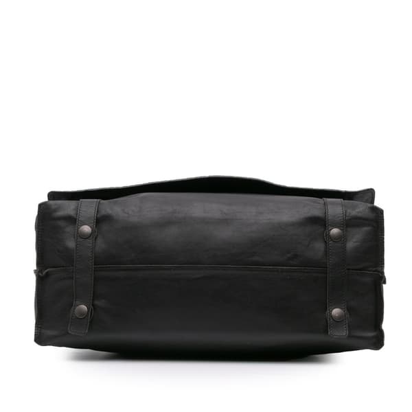 Pre-owned Bottega Veneta Nappa Intrecciato Flap Crossbody Black