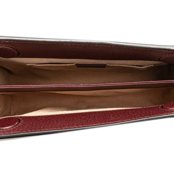 Pre-owned Gucci Small Calfskin Ophidia Chain Crossbody Red