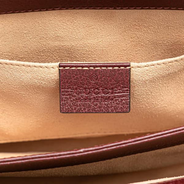 Pre-owned Gucci Small Calfskin Ophidia Chain Crossbody Red