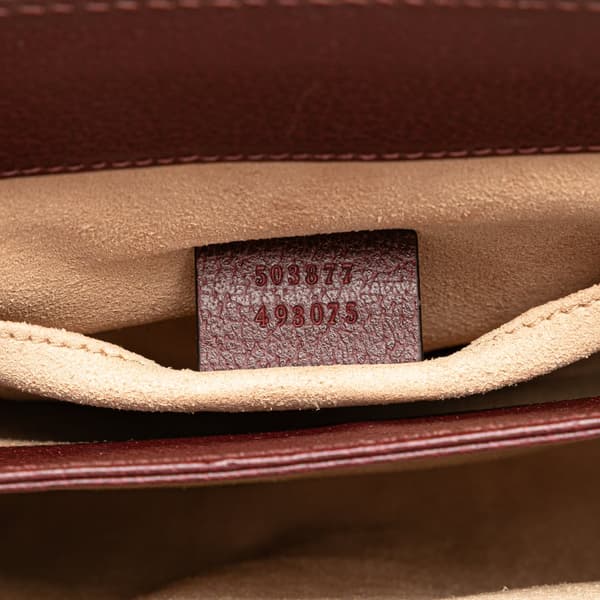 Pre-owned Gucci Small Calfskin Ophidia Chain Crossbody Red