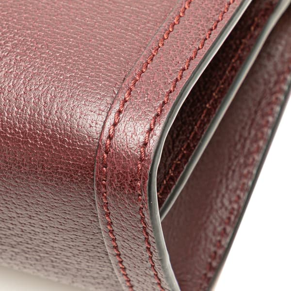 Pre-owned Gucci Small Calfskin Ophidia Chain Crossbody Red