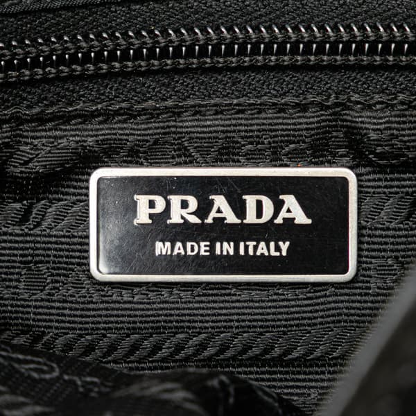 Pre-owned Prada Tessuto Buckle Messenger Bag Black