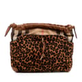 Miniatyrbild 1 av 10: Pre-owned Burberry Leopard Print Pony Hair and House Check Canvas Little Crush Crossbody Brown