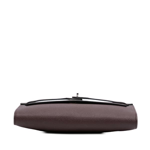 Pre-owned Hermès Epsom Kelly To Go Wallet Red