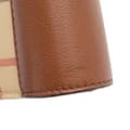 Miniatyrbilde 7 av 10: Pre-owned Burberry House Check Henley Canvas and Leather Wallet on Chain Brown