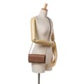 Miniatyrbilde 10 av 10: Pre-owned Burberry House Check Henley Canvas and Leather Wallet on Chain Brown