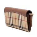 Miniatyrbilde 2 av 10: Pre-owned Burberry House Check Henley Canvas and Leather Wallet on Chain Brown