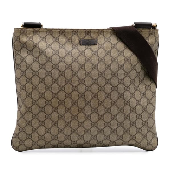 Pre-owned Gucci GG Supreme Crossbody Brown