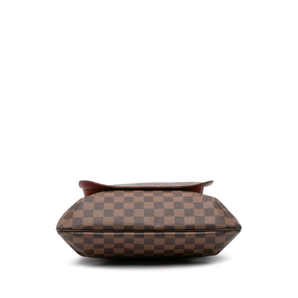 Pre-owned Louis Vuitton Damier Ebene Musette Salsa GM Brown