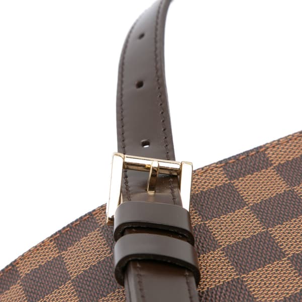 Pre-owned Louis Vuitton Damier Ebene Musette Salsa GM Brown