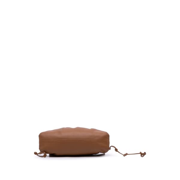 Pre-owned Bottega Veneta Lambskin The Mini Pouch Brown