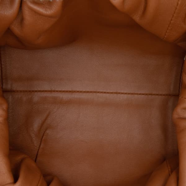 Pre-owned Bottega Veneta Lambskin The Mini Pouch Brown