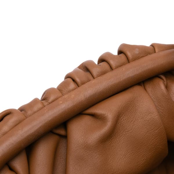 Pre-owned Bottega Veneta Lambskin The Mini Pouch Brown