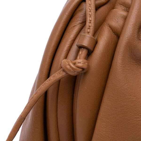 Pre-owned Bottega Veneta Lambskin The Mini Pouch Brown