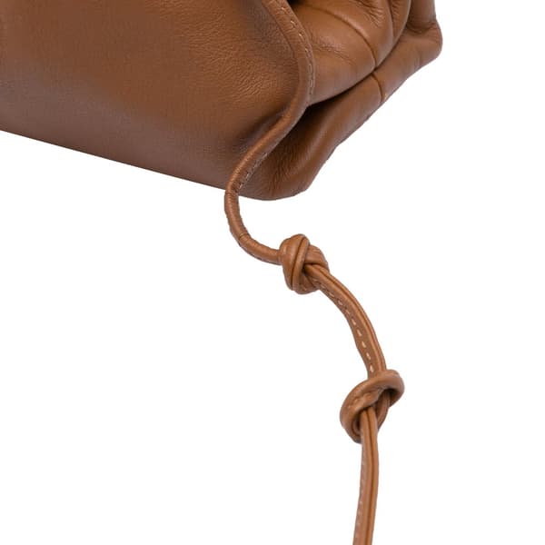 Pre-owned Bottega Veneta Lambskin The Mini Pouch Brown