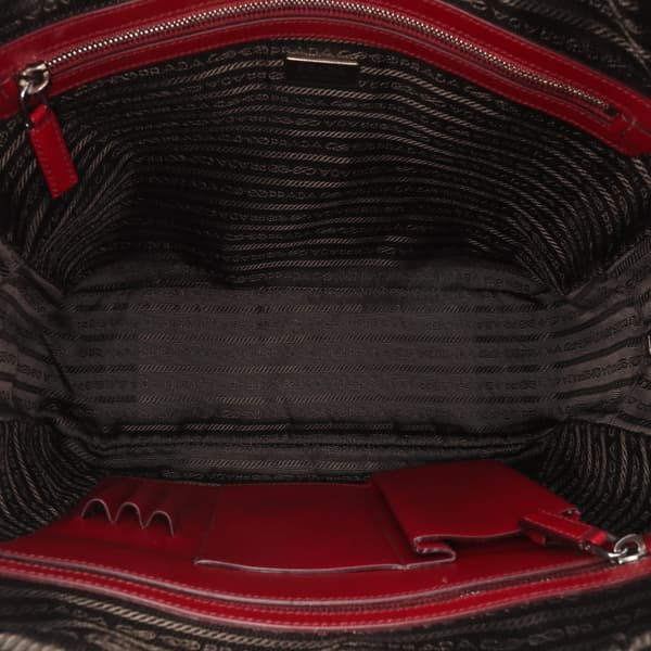 Pre-owned Prada Saffiano Business Bag Red