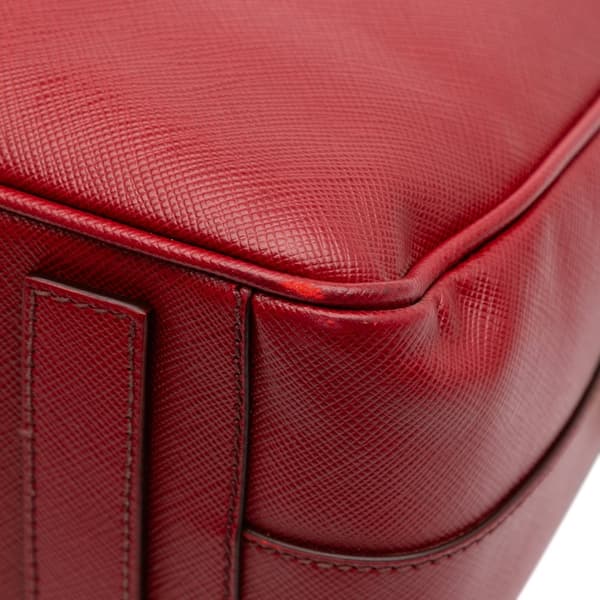 Pre-owned Prada Saffiano Business Bag Red