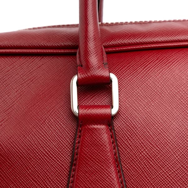 Pre-owned Prada Saffiano Business Bag Red