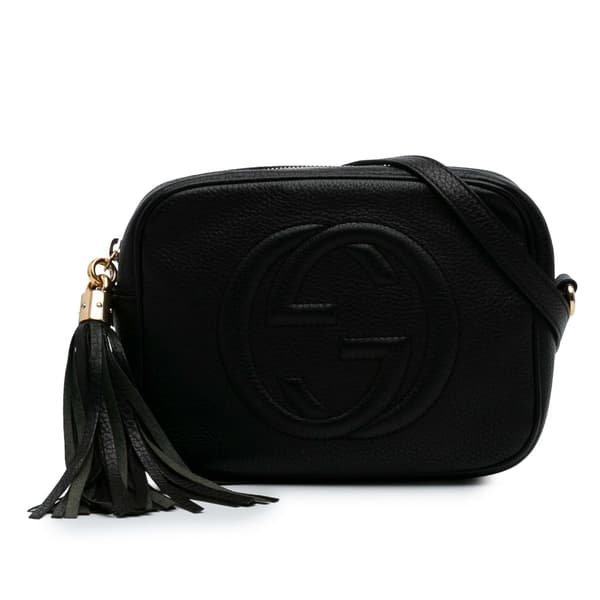 Pre-owned Gucci Leather Soho Disco Crossbody Black
