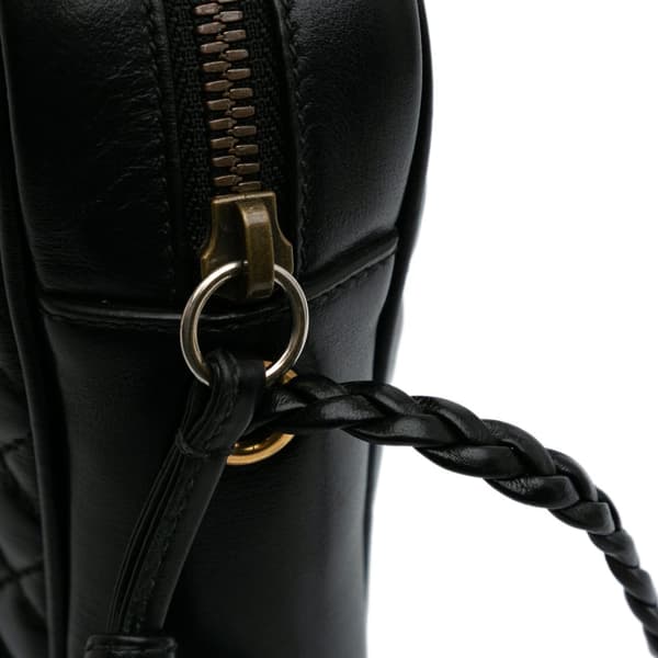 Pre-owned Gucci Small Quilted Leather Web Trapuntata Crossbody Black