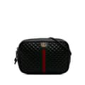Miniatyrbilde 1 av 10: Pre-owned Gucci Small Quilted Leather Web Trapuntata Crossbody Black