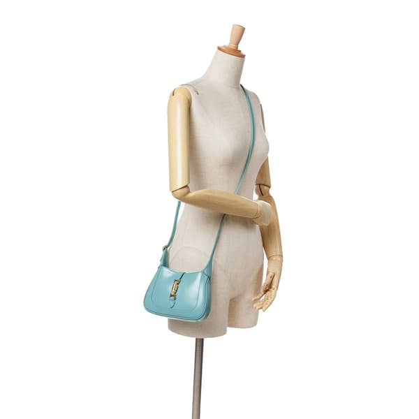 Pre-owned Gucci Mini Calfskin Jackie 1961 Crossbody Blue