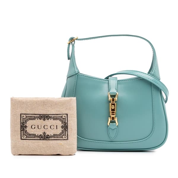 Pre-owned Gucci Mini Calfskin Jackie 1961 Crossbody Blue