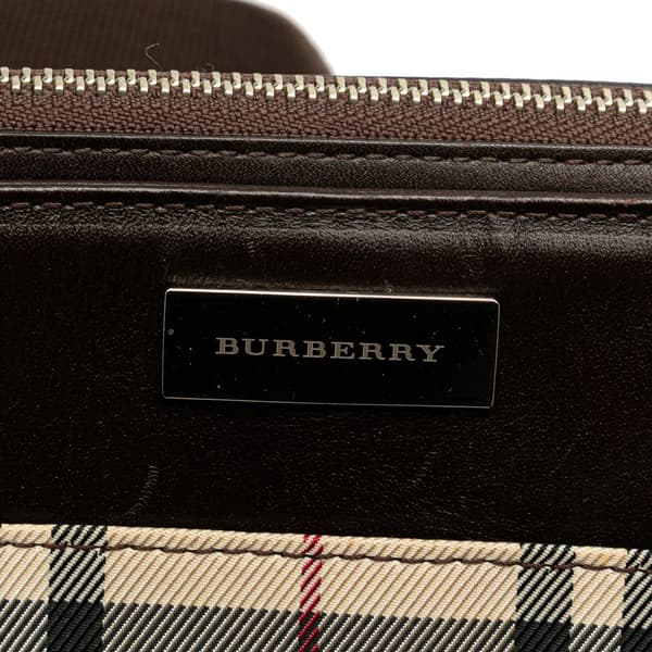 Pre-owned Burberry House Check Canvas Crossbody Brown