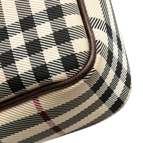Pre-owned Burberry House Check Canvas Crossbody Brown