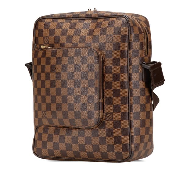 Pre-owned Louis Vuitton Damier Ebene Olav MM Brown