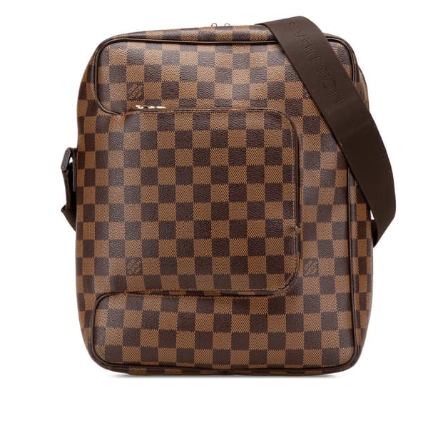 Pre-owned Louis Vuitton Damier Ebene Olav MM Brown
