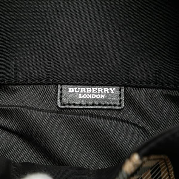 Pre-owned Burberry House Check Canvas and Nylon Crossbody Black