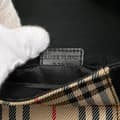 Miniatyrbild 6 av 10: Pre-owned Burberry House Check Canvas and Nylon Crossbody Black