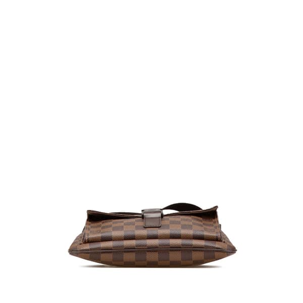 Pre-owned Louis Vuitton Damier Ebene Pochette Melville Brown
