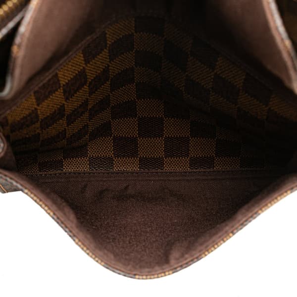 Pre-owned Louis Vuitton Damier Ebene Pochette Melville Brown