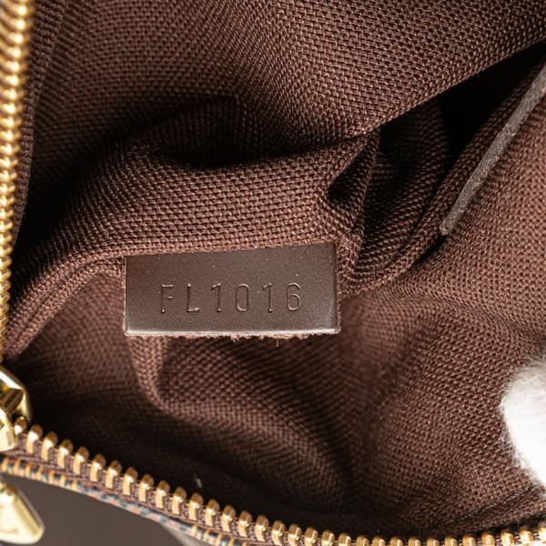 Pre-owned Louis Vuitton Damier Ebene Pochette Melville Brown
