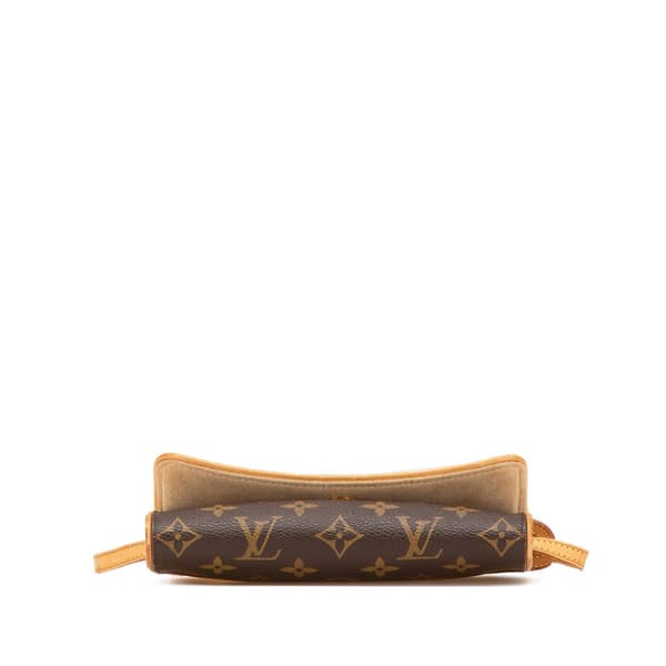 Pre-owned Louis Vuitton Monogram Pochette Twin PM Brown