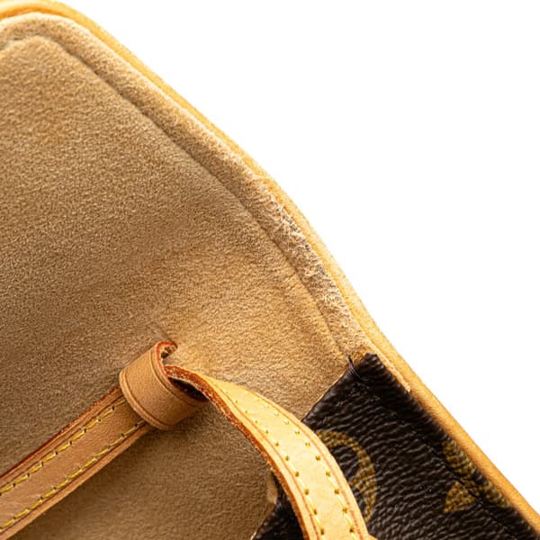 Pre-owned Louis Vuitton Monogram Pochette Twin PM Brown