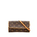 Miniatyrbilde 1 av 10: Pre-owned Louis Vuitton Monogram Pochette Twin PM Brown