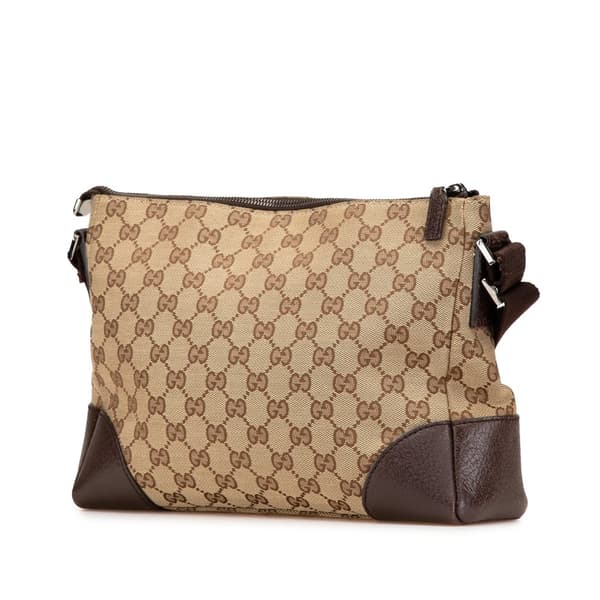 Pre-owned Gucci GG Canvas Crossbody Brown