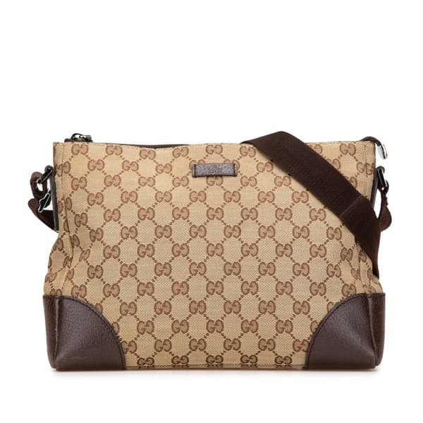 Pre-owned Gucci GG Canvas Crossbody Brown