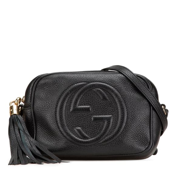 Pre-owned Gucci Leather Soho Disco Crossbody Black