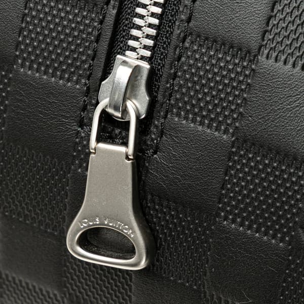 Pre-owned Louis Vuitton Damier Infini Discovery Messenger MM Black