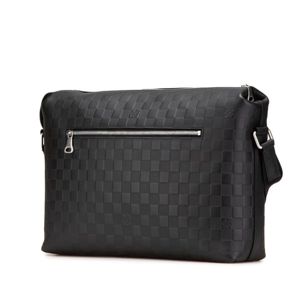 Pre-owned Louis Vuitton Damier Infini Discovery Messenger MM Black