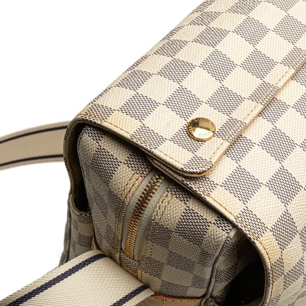 Pre-owned Louis Vuitton Damier Azur Naviglio White