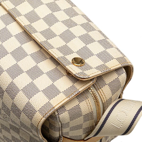 Pre-owned Louis Vuitton Damier Azur Naviglio White